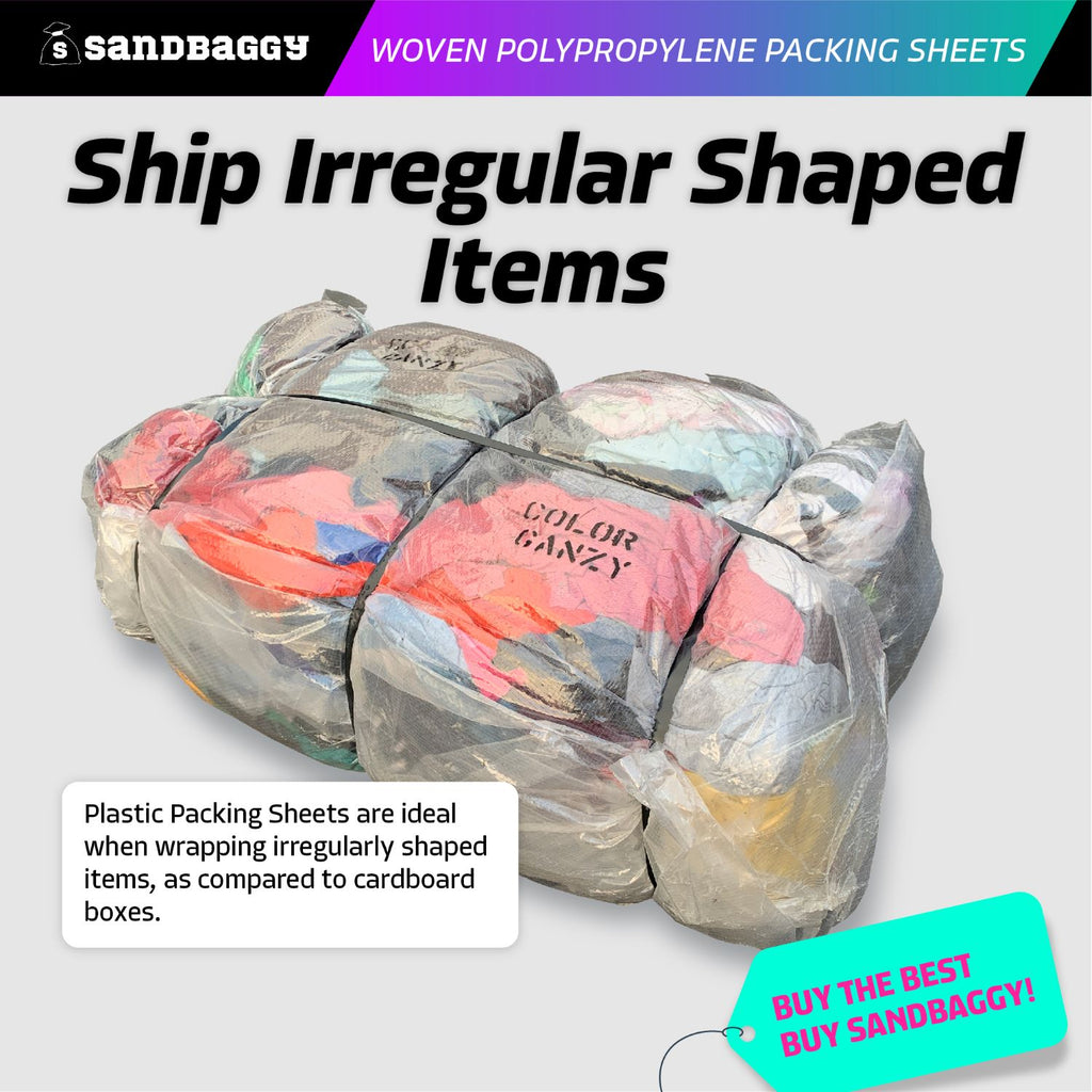 woven polypropylene packing sheets for shipping irregular odd shaped items