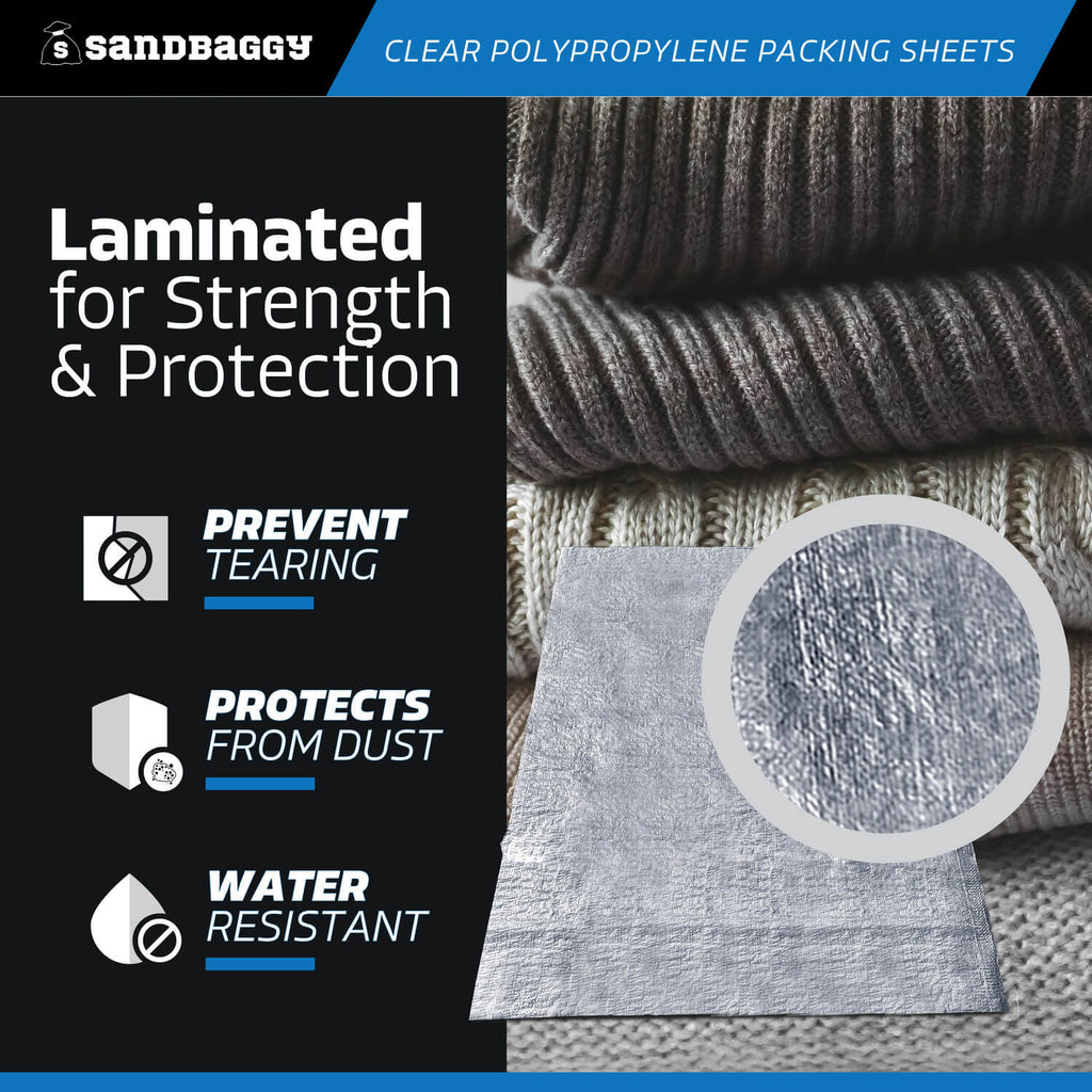 Clear Woven Polypropylene Packing Sheets - Laminated