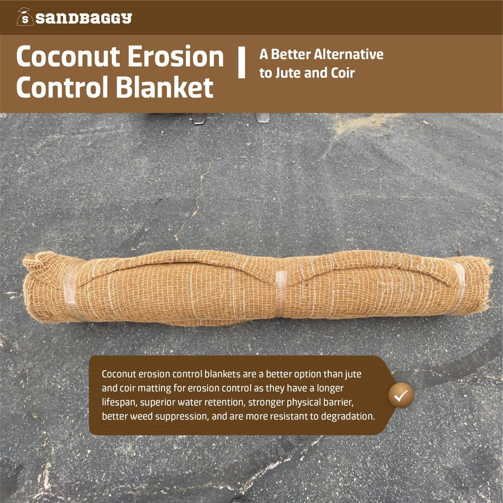 Coconut Blankets are better alternative to coir and jute netting for erosion control