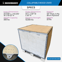 heavy duty collapsible wood crate specifications