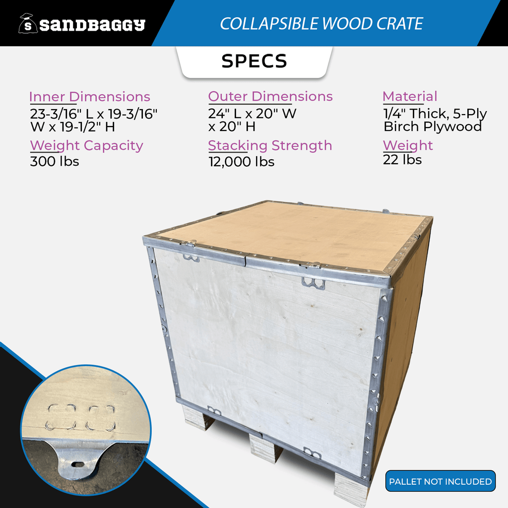 heavy duty collapsible wood crate specifications