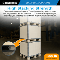 collapsible wood crate