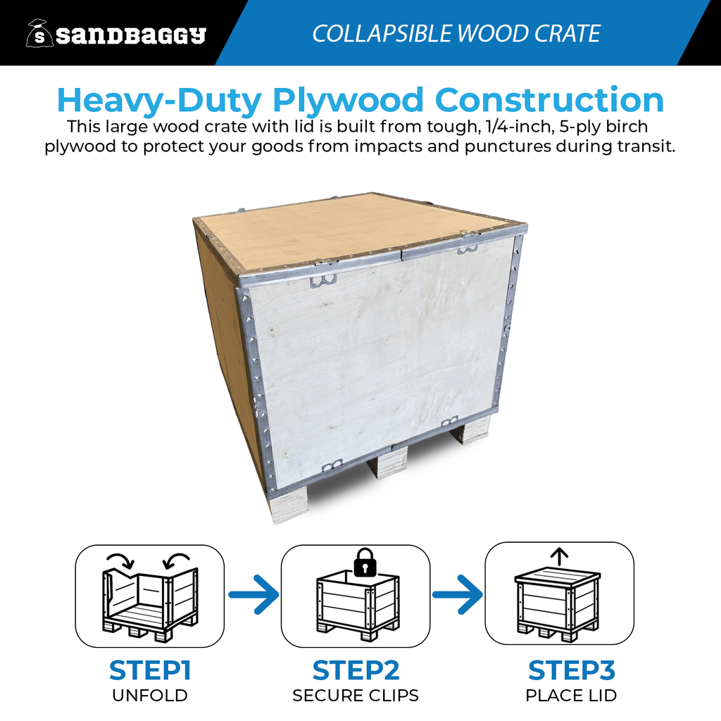 wood crate with lid