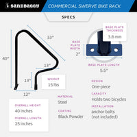 Swerve Commercial Bike Rack - Dual Bike Security