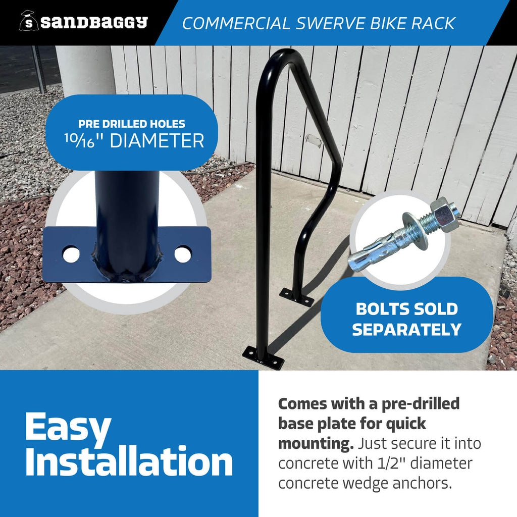 concrete commercial swerve bike racks