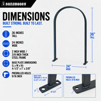 U-Shaped Industrial Metal Bike Rack