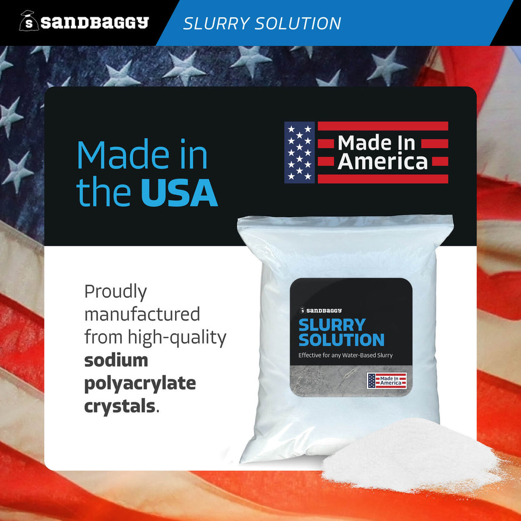 concrete slurry solution solidifier - made in the USA