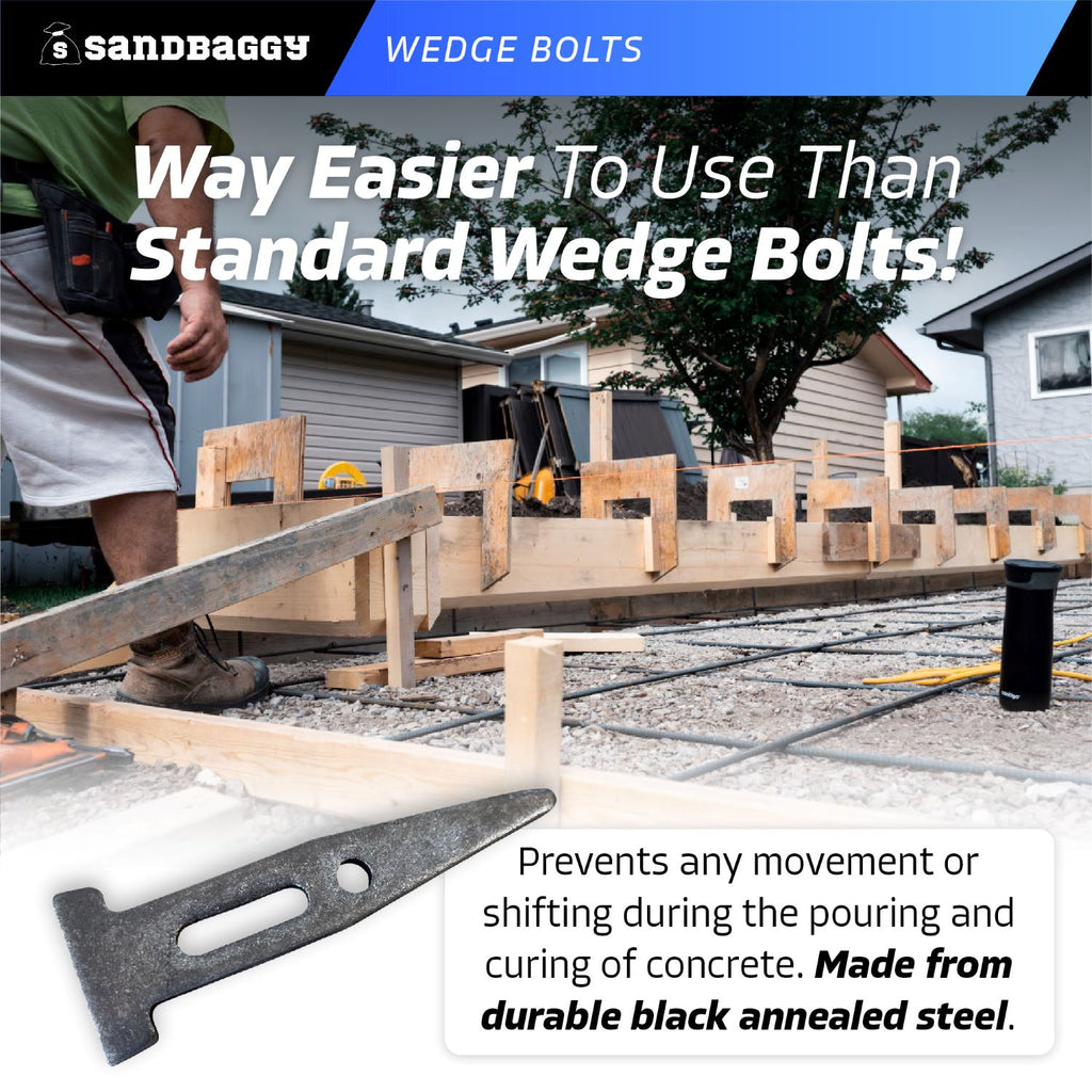 black annealed steel concrete wedge anchors bolts