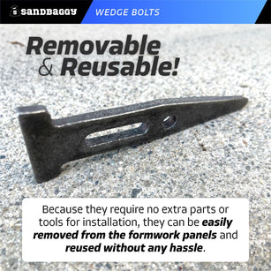 removable and reusable concrete wedge anchors bolts