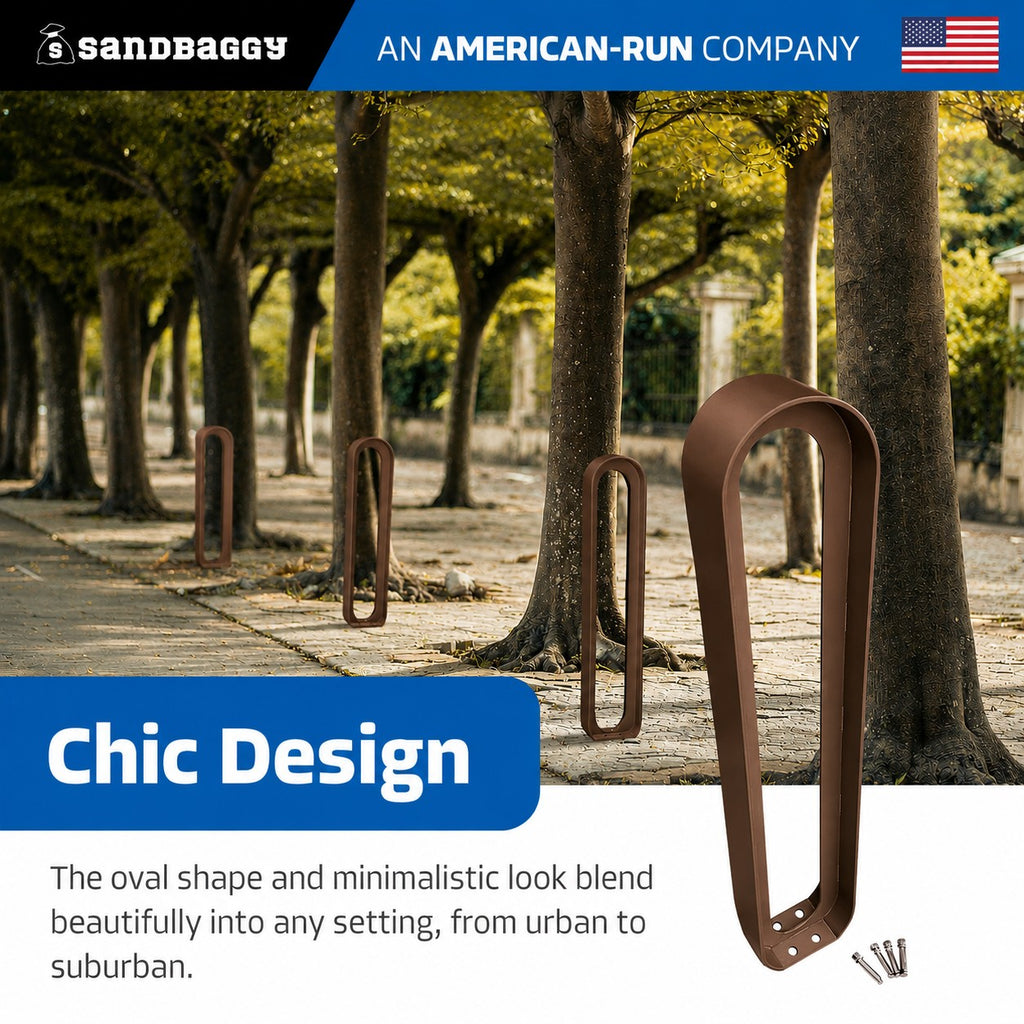 Copper Oval Bike Rack - chic design 