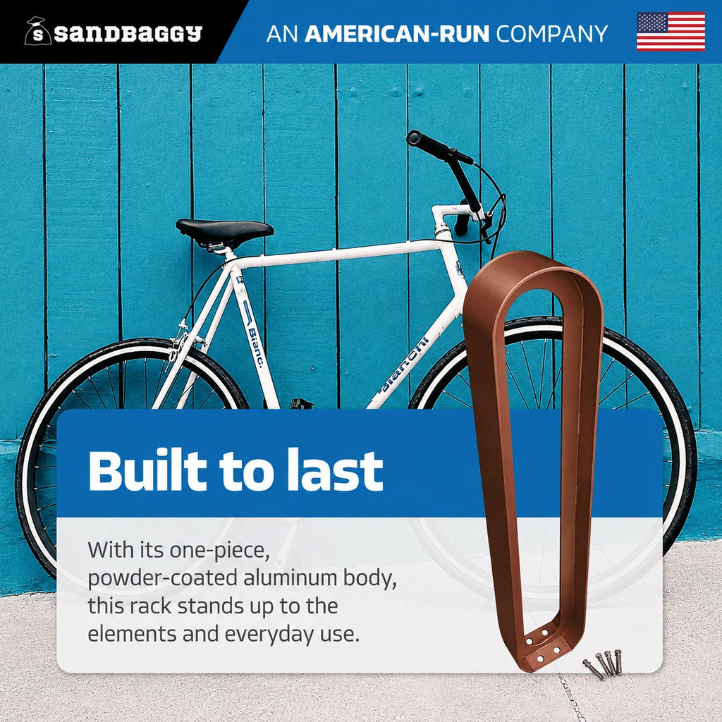 Copper Oval Bike Rack - built to last 