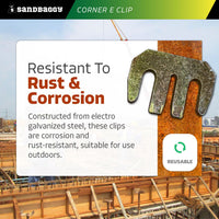 galvanized steel corner E clips are rust resistant