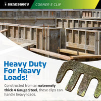 heavy duty corner E clips for concrete forming
