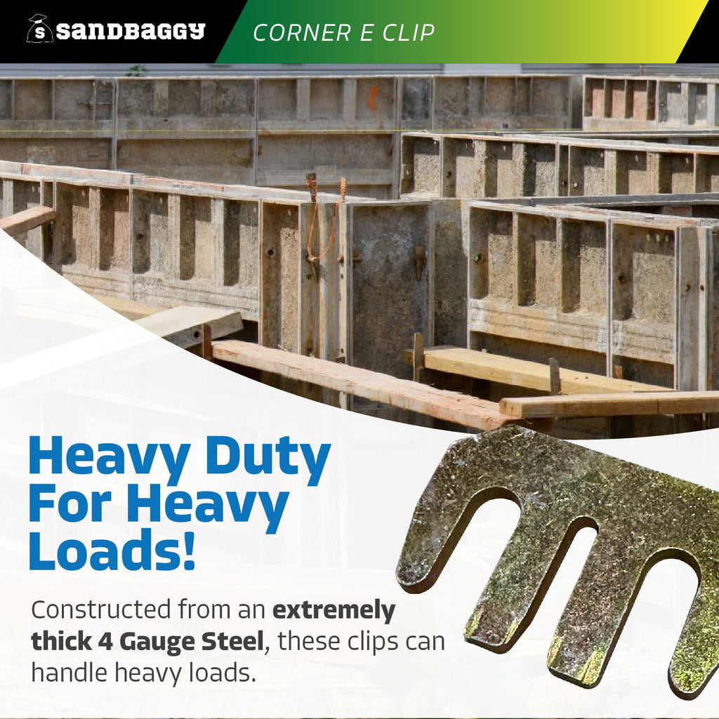 heavy duty corner E clips for concrete forming