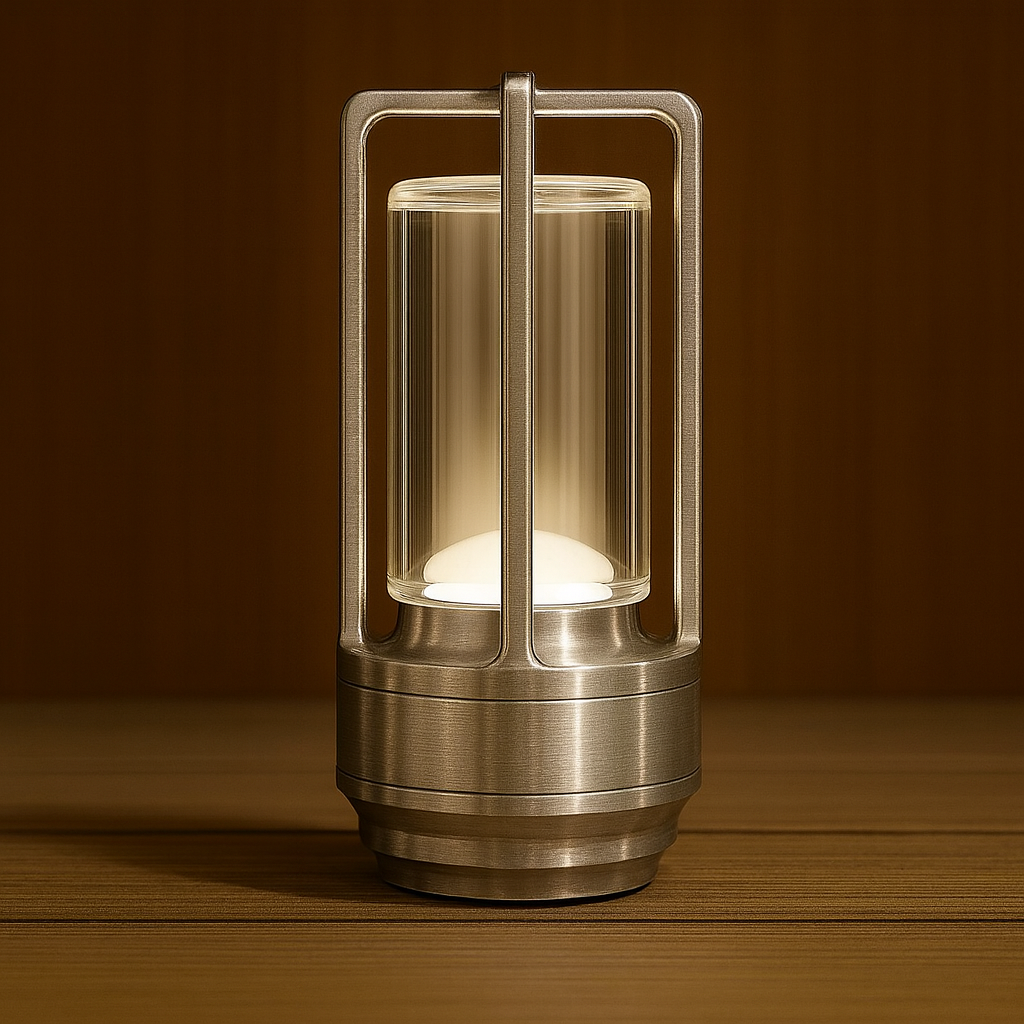 Klarako Crystal Lantern | Cordless LED Touch Table & Desk Lamp