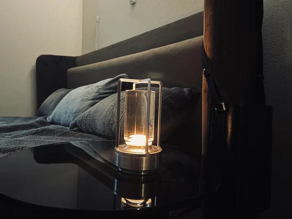 Klarako Crystal Lantern | Cordless LED Touch Table & Desk Lamp