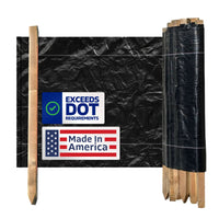 3 ft x 100 ft DOT Black Silt Fence with Wood Stakes