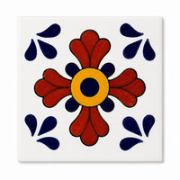 Daisy Floral Talavera Tile 