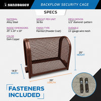Dark Copper Medium Security Backflow Cage