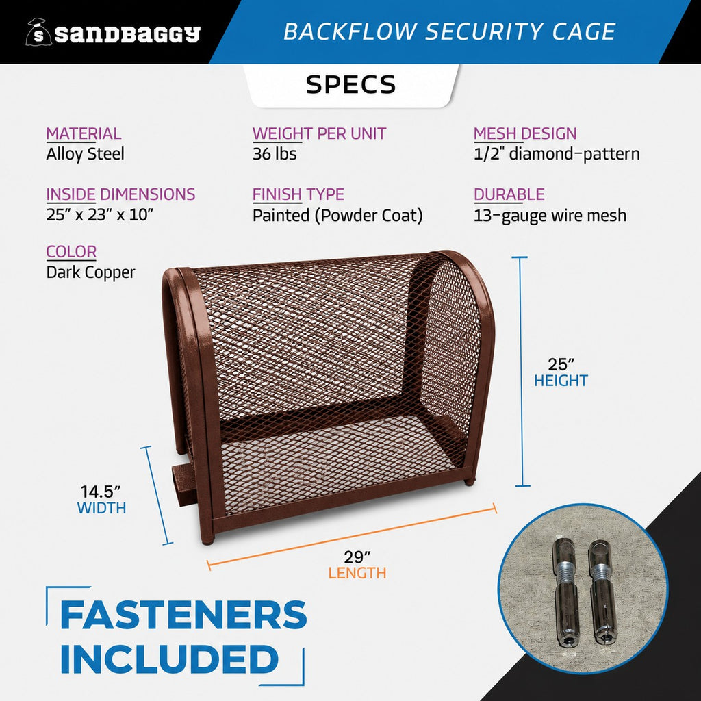 Dark Copper Medium Security Backflow Cage