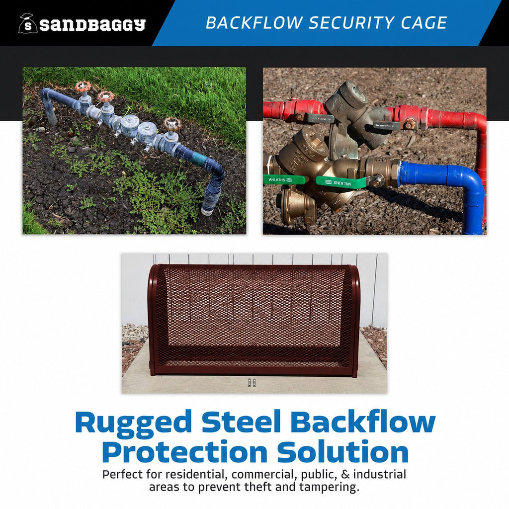 Standard Backflow Security Cage – Backflow Preventer Enclosure (Dark Copper, Large)