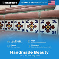 Daisy Floral Talavera Tile 