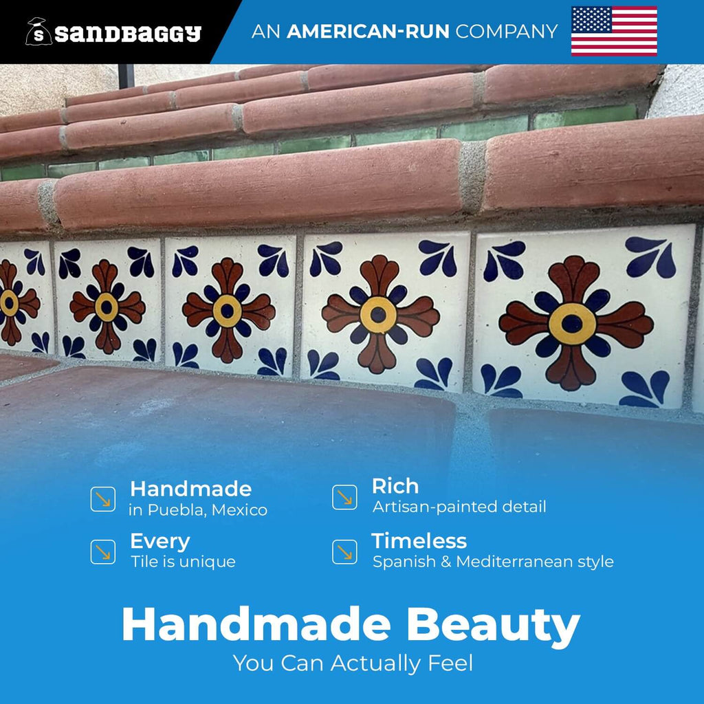 Daisy Floral Talavera Tile 
