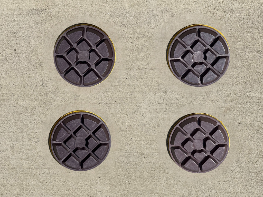 Front View of polishing pads