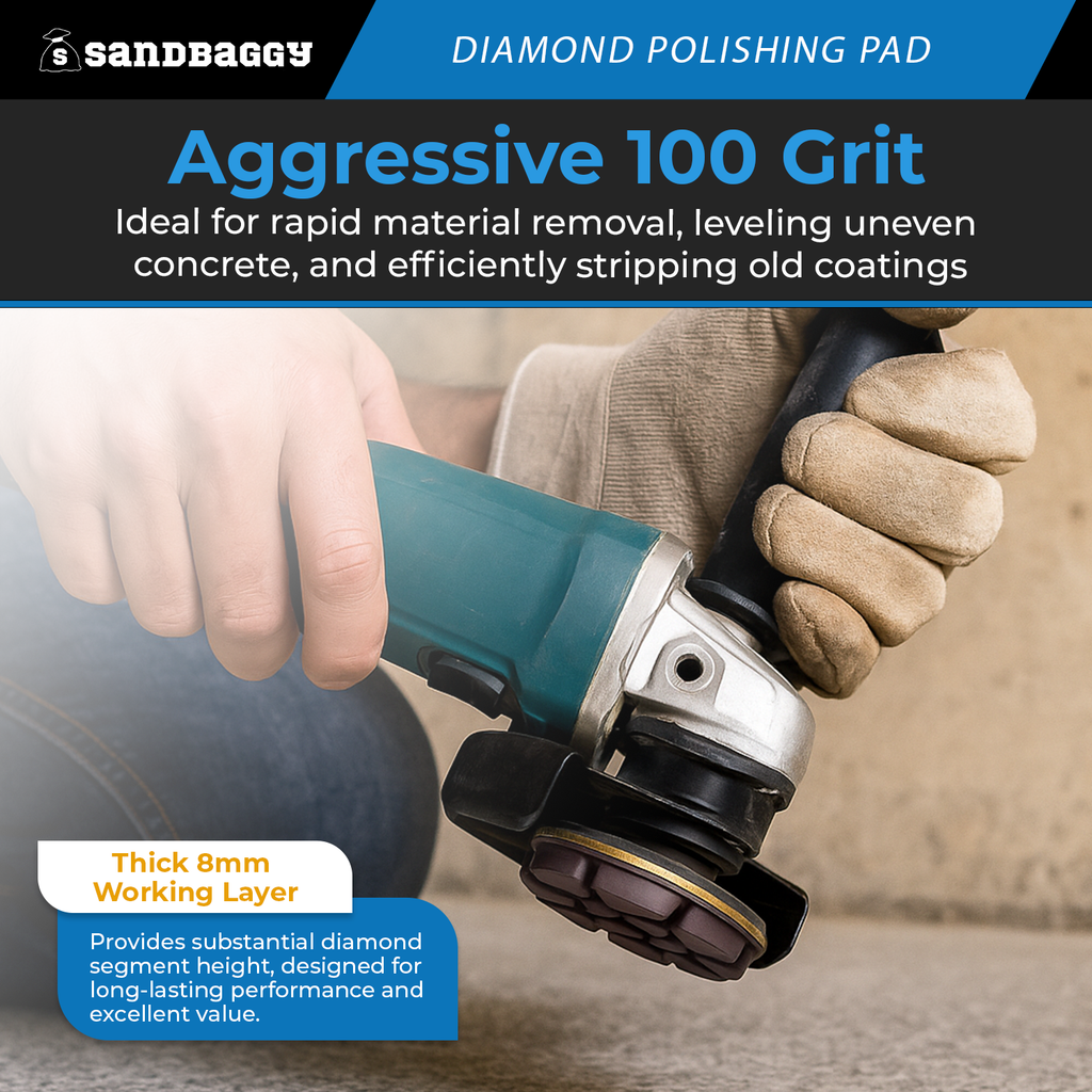 Aggressive 100 grit polishing pad