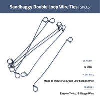 6" double loop wire ties 
