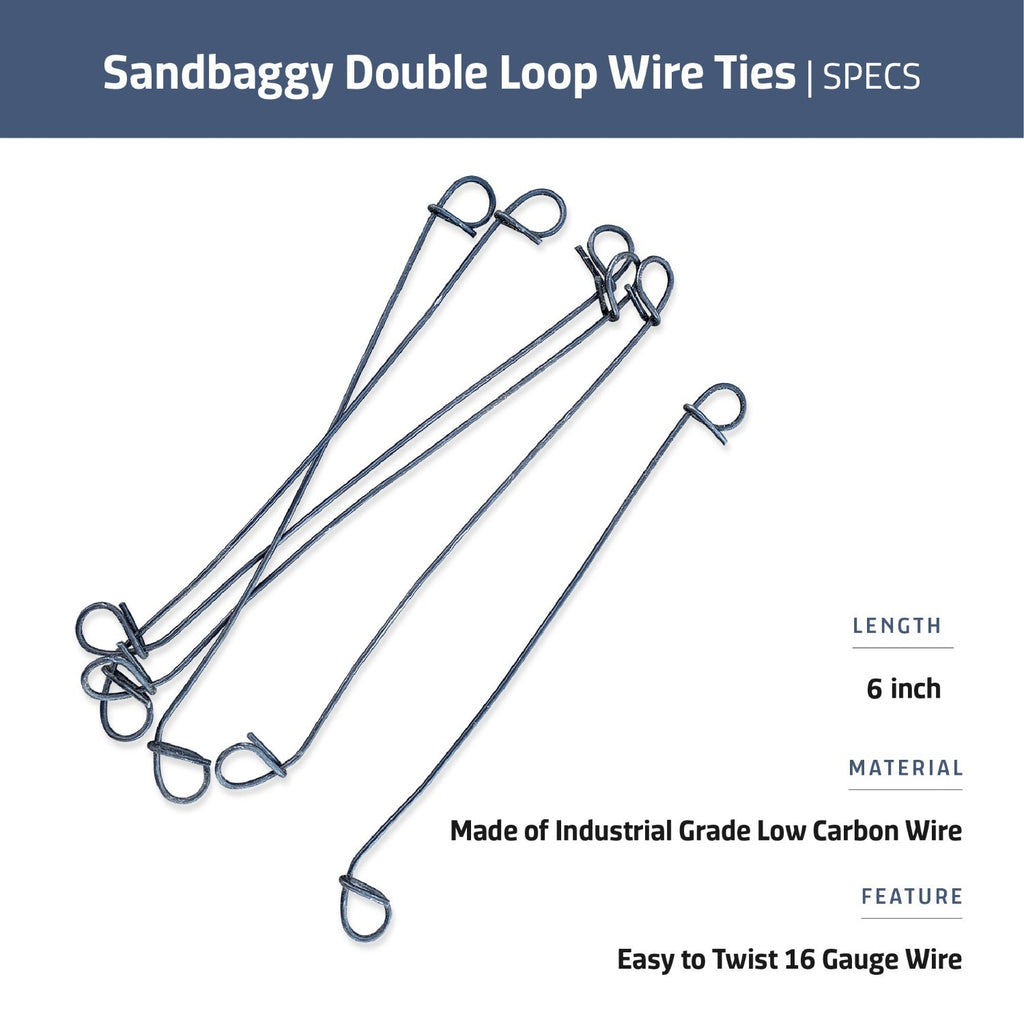 6" double loop wire ties 