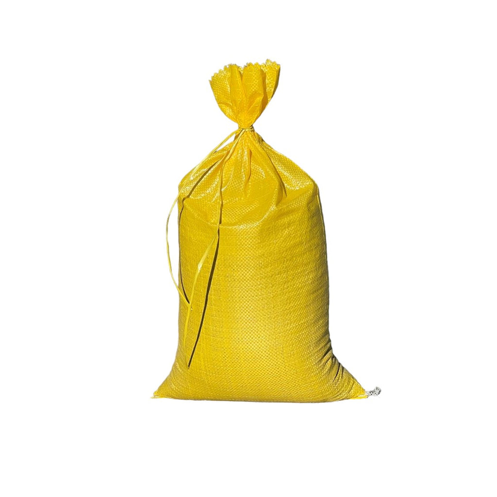 Empty Yellow Sandbags for flooding