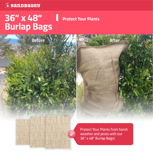 36" x 48" burlap plant cover bags