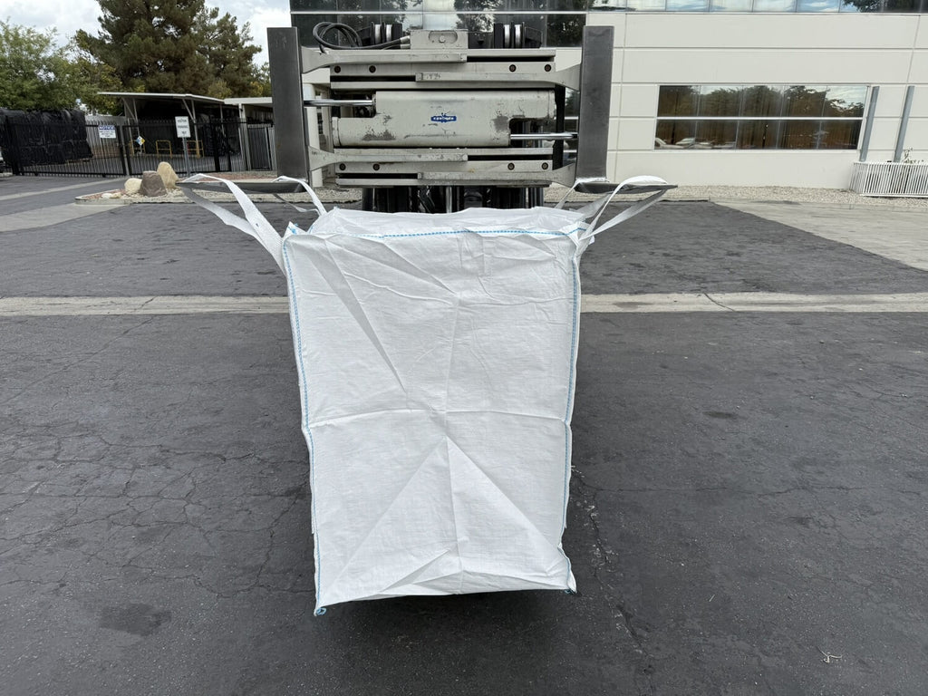 FIBC Bulk Bag – Duffle Top, Spout Bottom – 3000 lb Cap., Food Grade - 35" x 35" x 30" (25 Cu Ft )