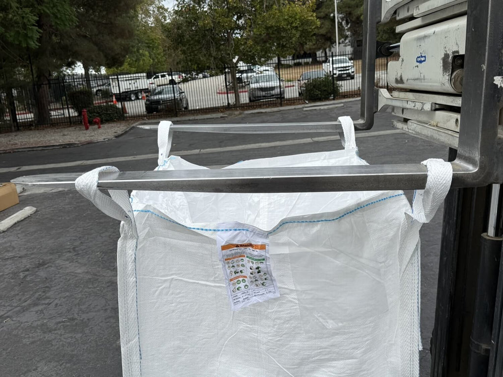 FIBC Bulk Bag – Duffle Top, Spout Bottom – 3000 lb Cap., Food Grade – 35" x 35" x 50" (45 cu ft)