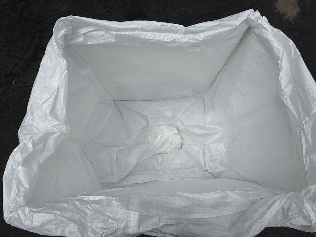 FIBC Bulk Bag – Duffle Top, Spout Bottom – 3000 lb Cap., Food Grade – 35" x 35" x 50" (45 cu ft)