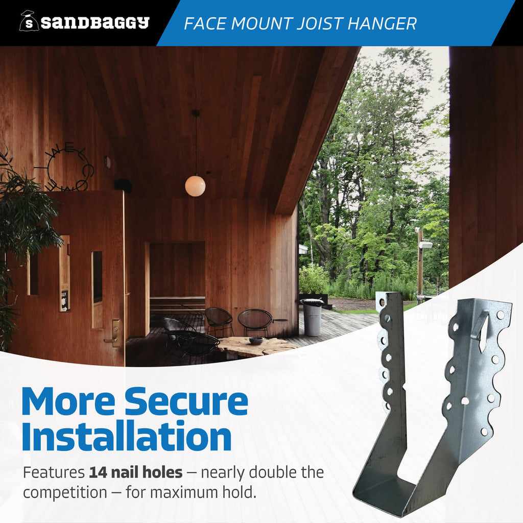 face mount joist hanger - secure