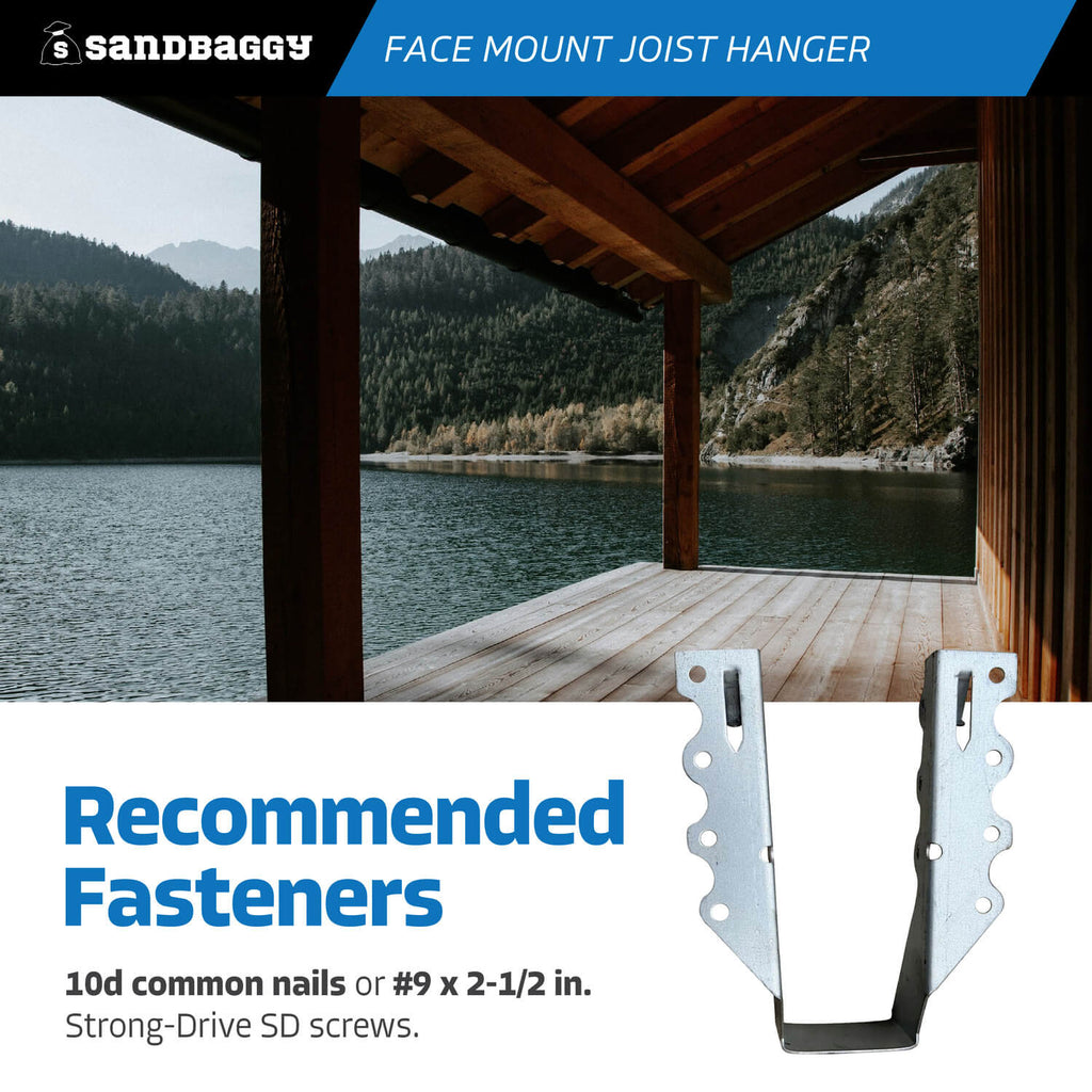 face mount joist hanger - fasteners