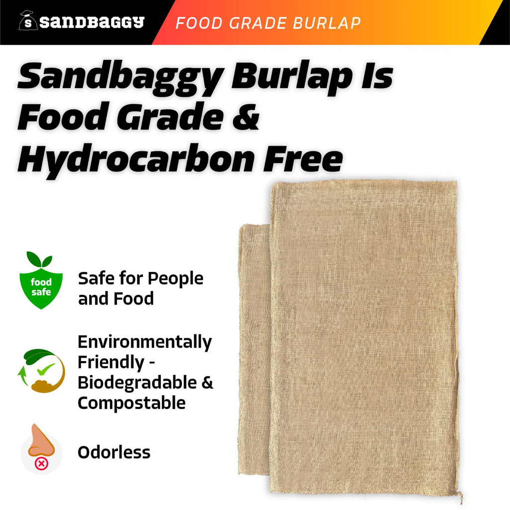 food grade hydrocarbon free burlap bags