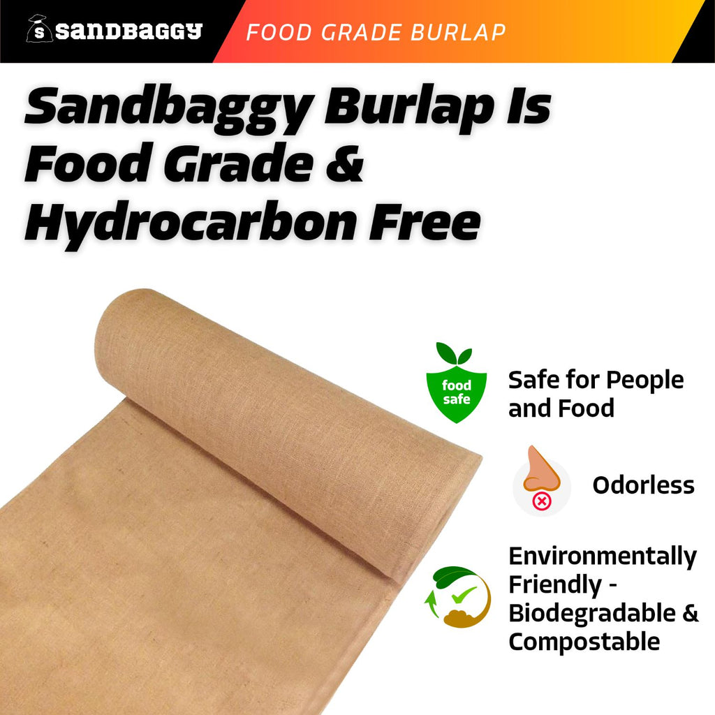 food grade hydrocarbon free burlap rolls