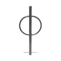 in ground post and ring bike rack - GRAY