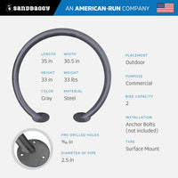 Circle Bike Rack - Gray