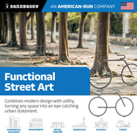 Gray model b bicycle bike rack