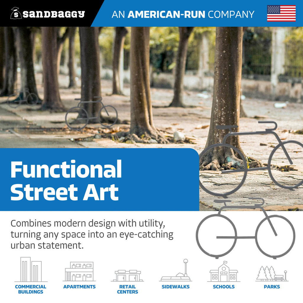 Gray model b bicycle bike rack