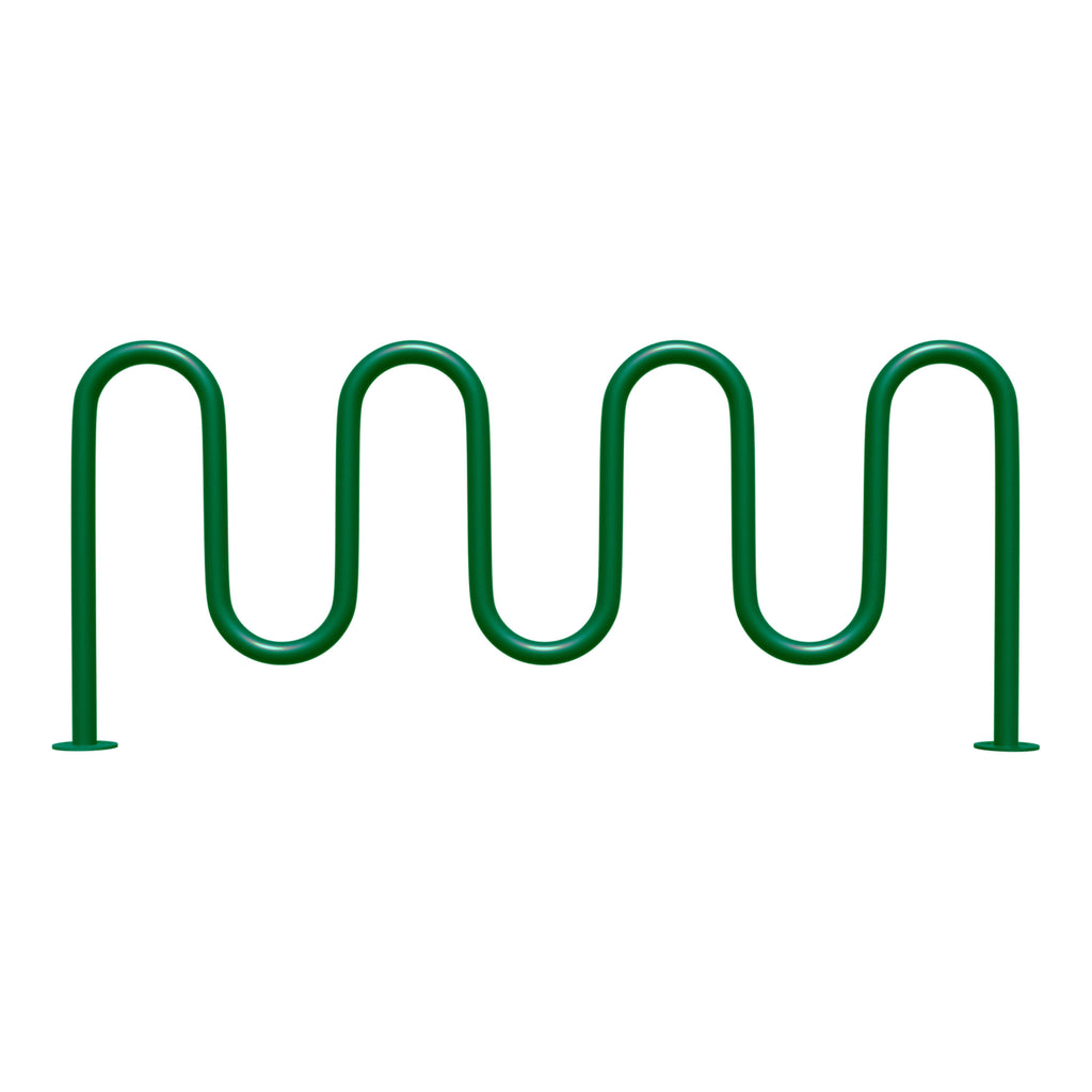 9 bike wave rack - GREEN