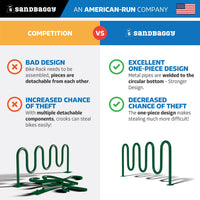 9 bike wave rack - GREEN