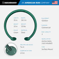 Circle Bike Rack - Green