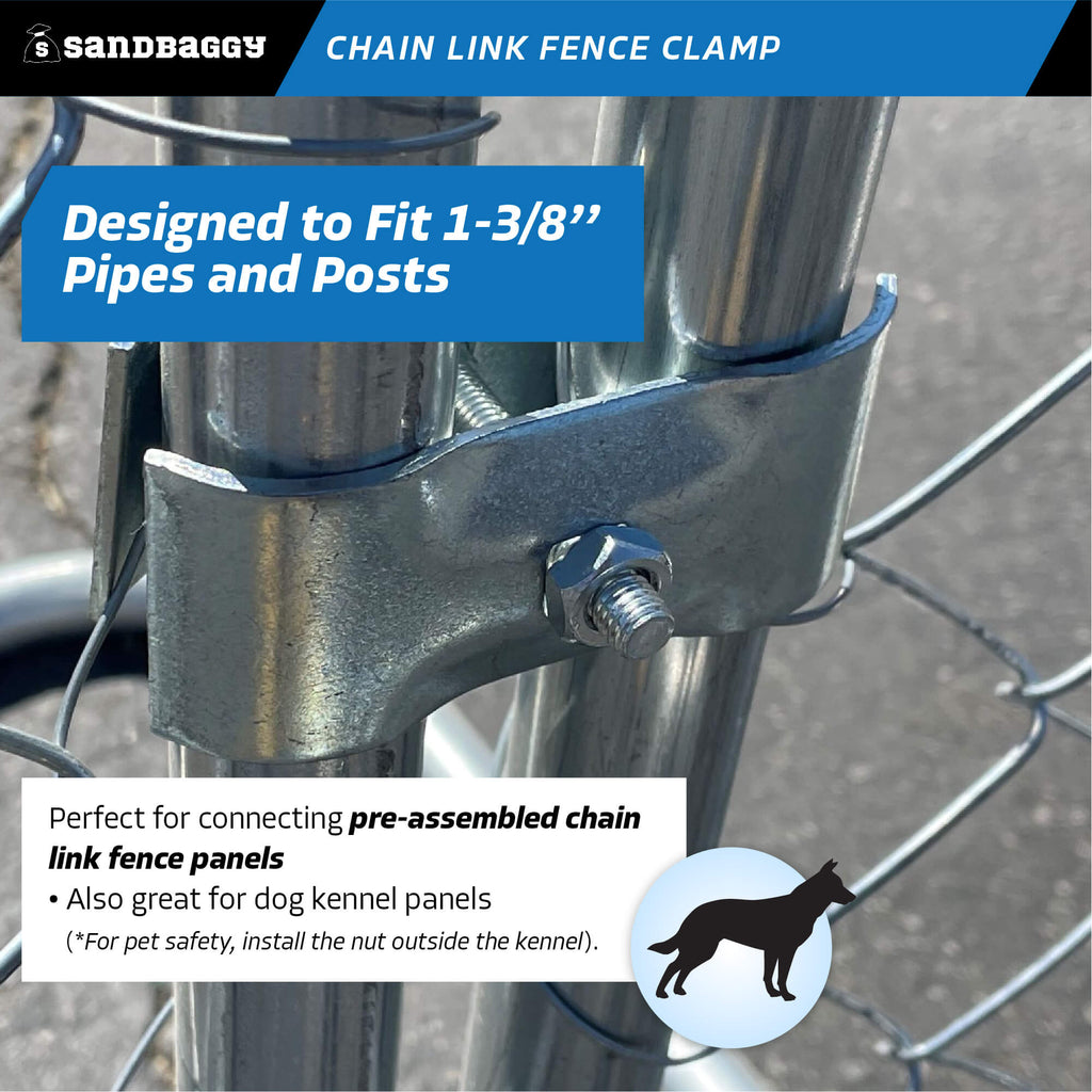 1-3/8" chain link fence connectors