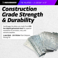 construction grade 1.81" x 5" tie plates 