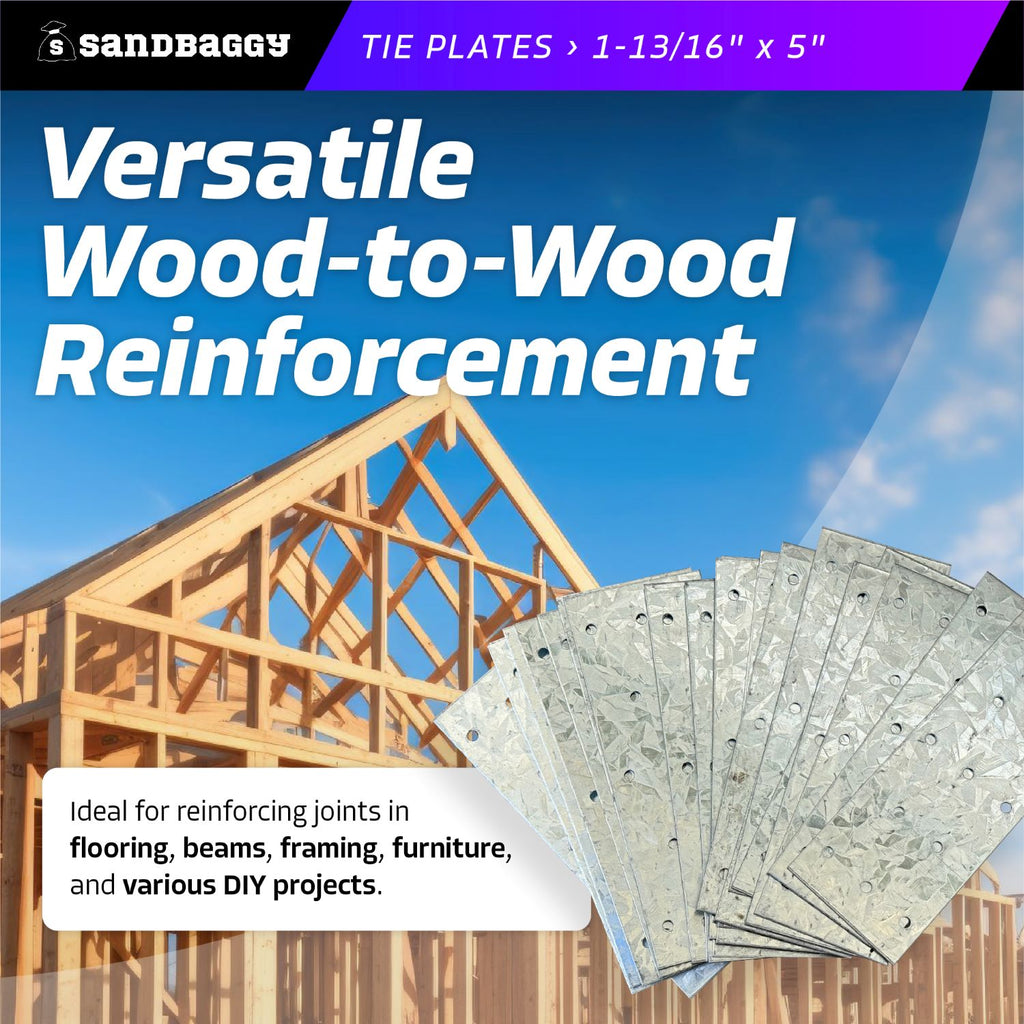 1.81" x 5" tie plates for wood-to-wood reinforcement